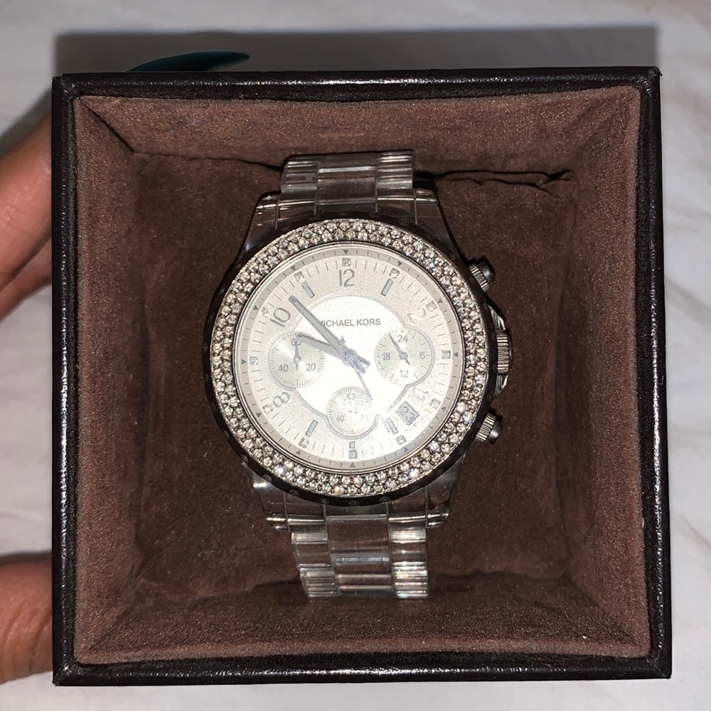 Michael Kors diamond clear watch